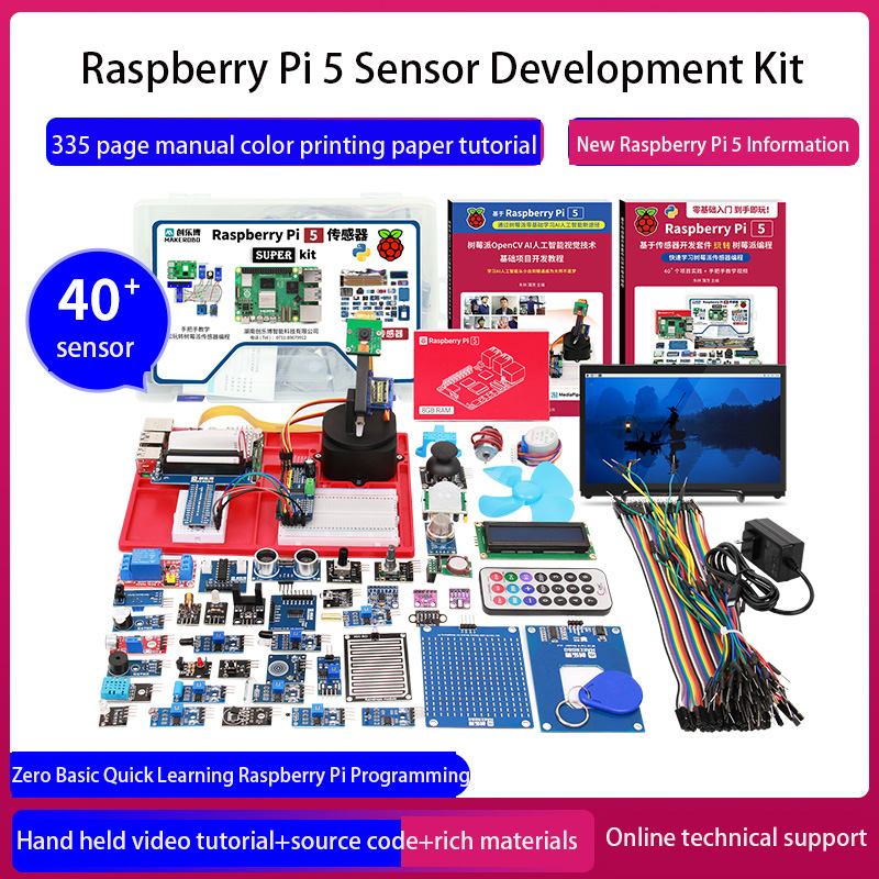 Raspberry Pi 5 8Gb Board - Zestaw rozwojowy z 5-czujnikami Raspberry Pi